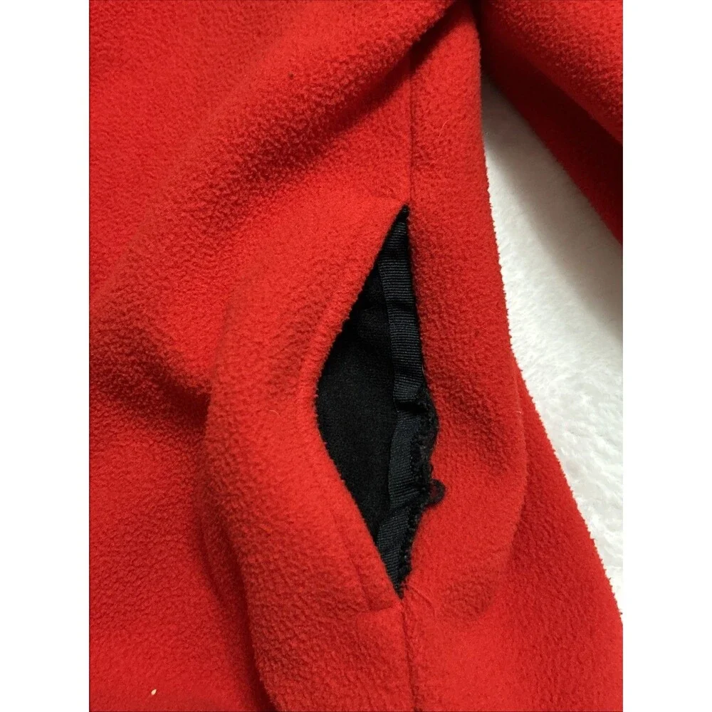 VTG 90's Marlboro Fleece Pullover Sweatshirt  1/4 Snap Red Mens XL WITH FLAW